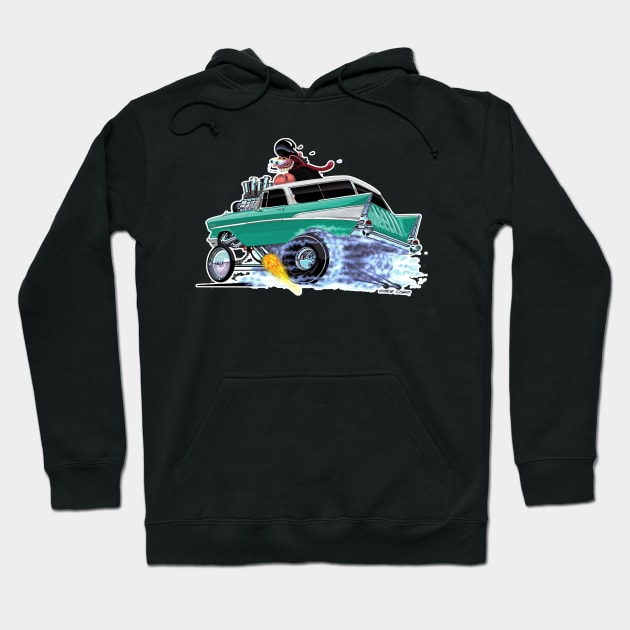 GREAZY 1957 Nomad aqua Hoodie by vincecrain